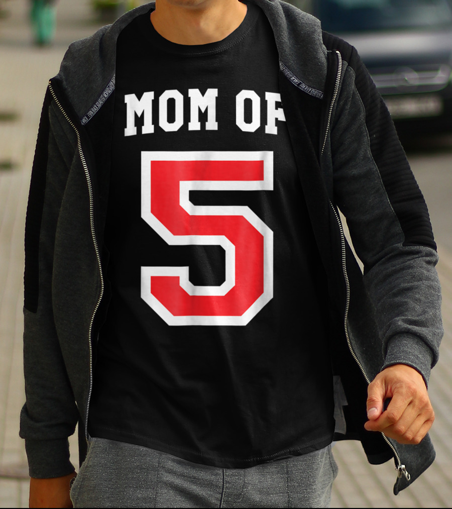 Mom Of 5 Baseball Jersey T-Shirt