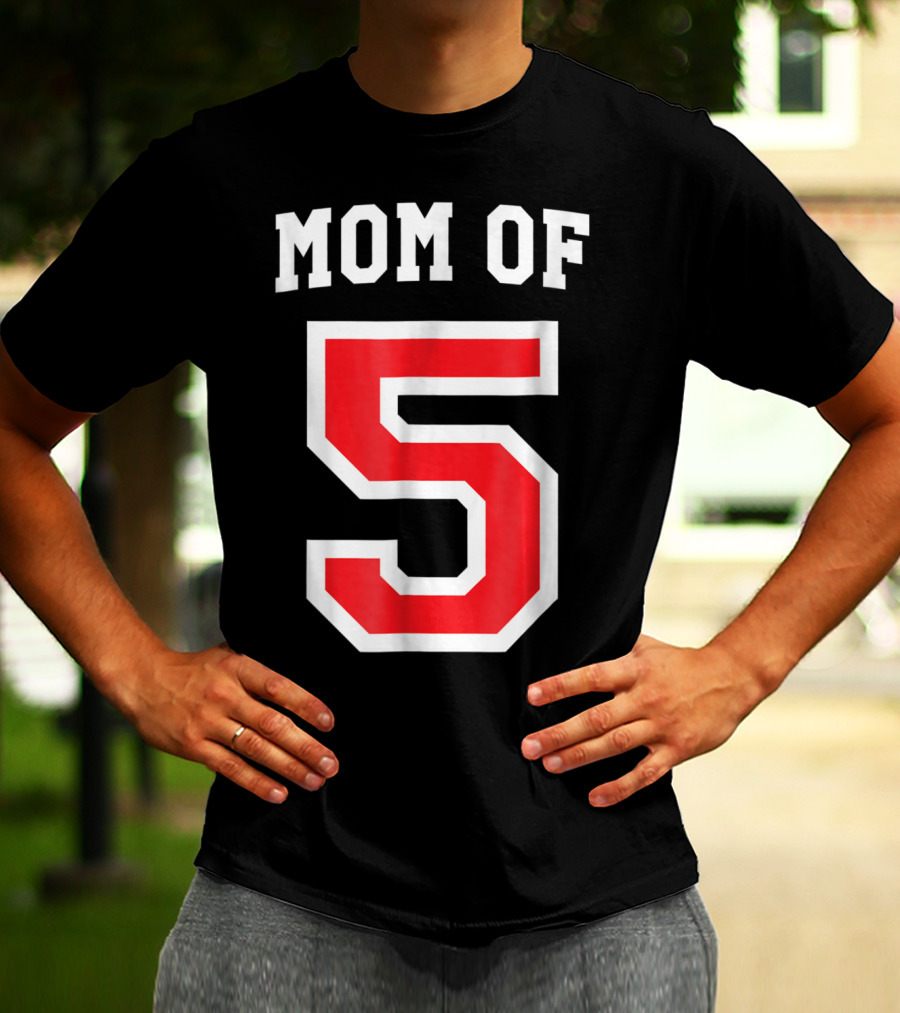 Mom Of 5 Baseball Jersey T-Shirt