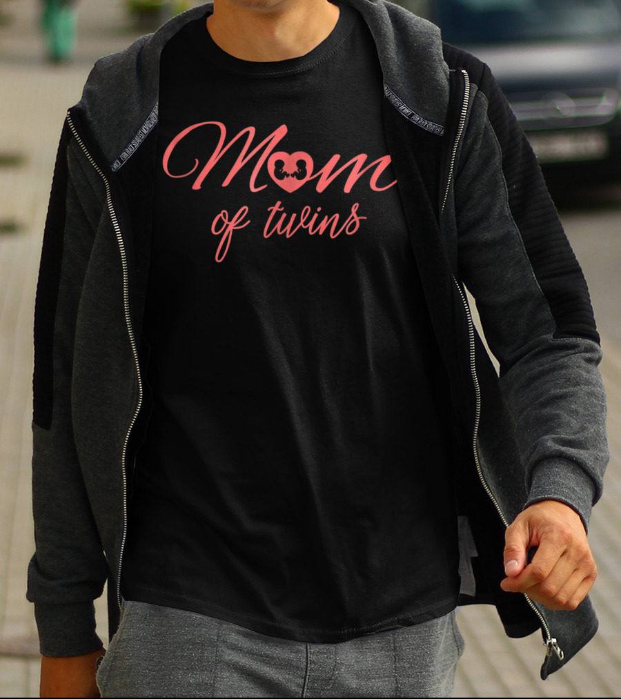 Mom Of Twins Heart T-Shirt
