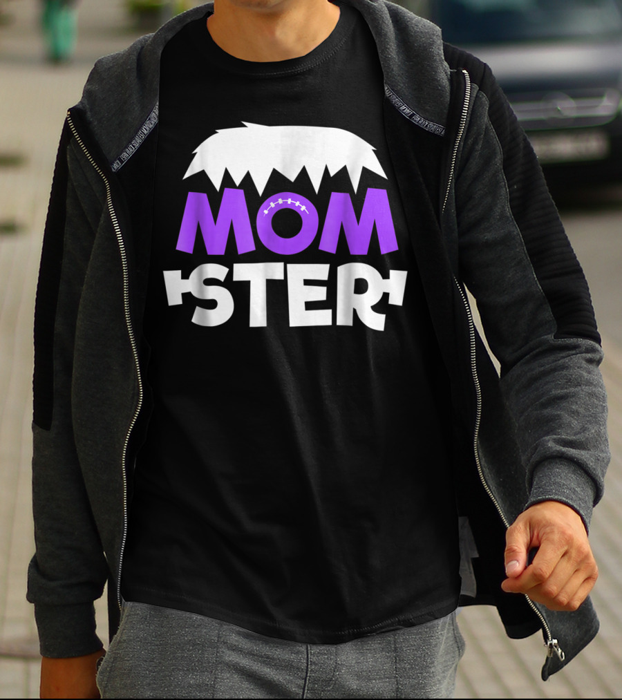 Momster Momster Funny Mom Frankenstein Hair And Stitches T-Shirt