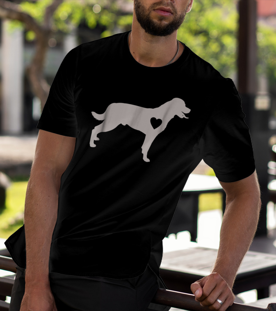 Rottweiler Heart Silhouette Dog Mom Love Idea Dog Mom92 T-Shirt