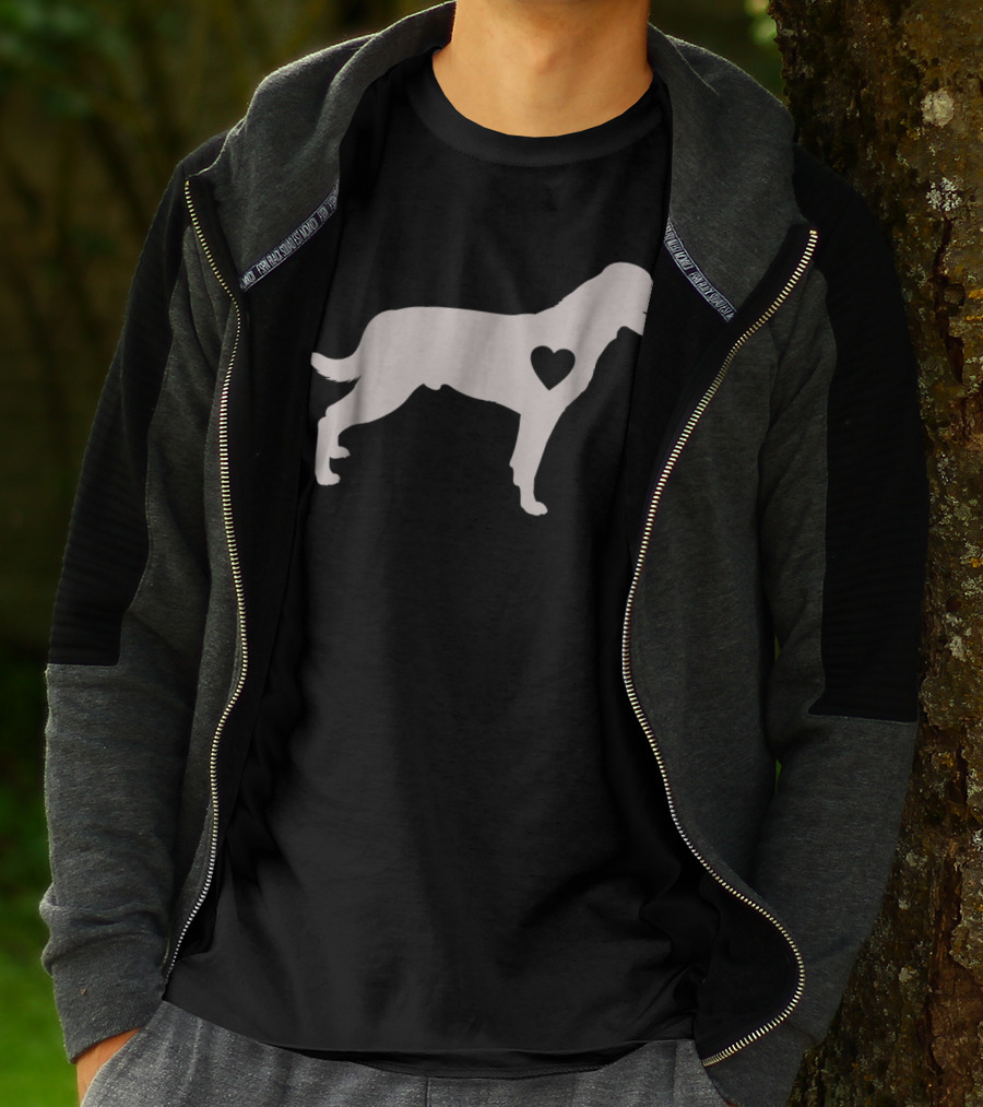 Rottweiler Heart Silhouette Dog Mom Love Idea Dog Mom92 T-Shirt