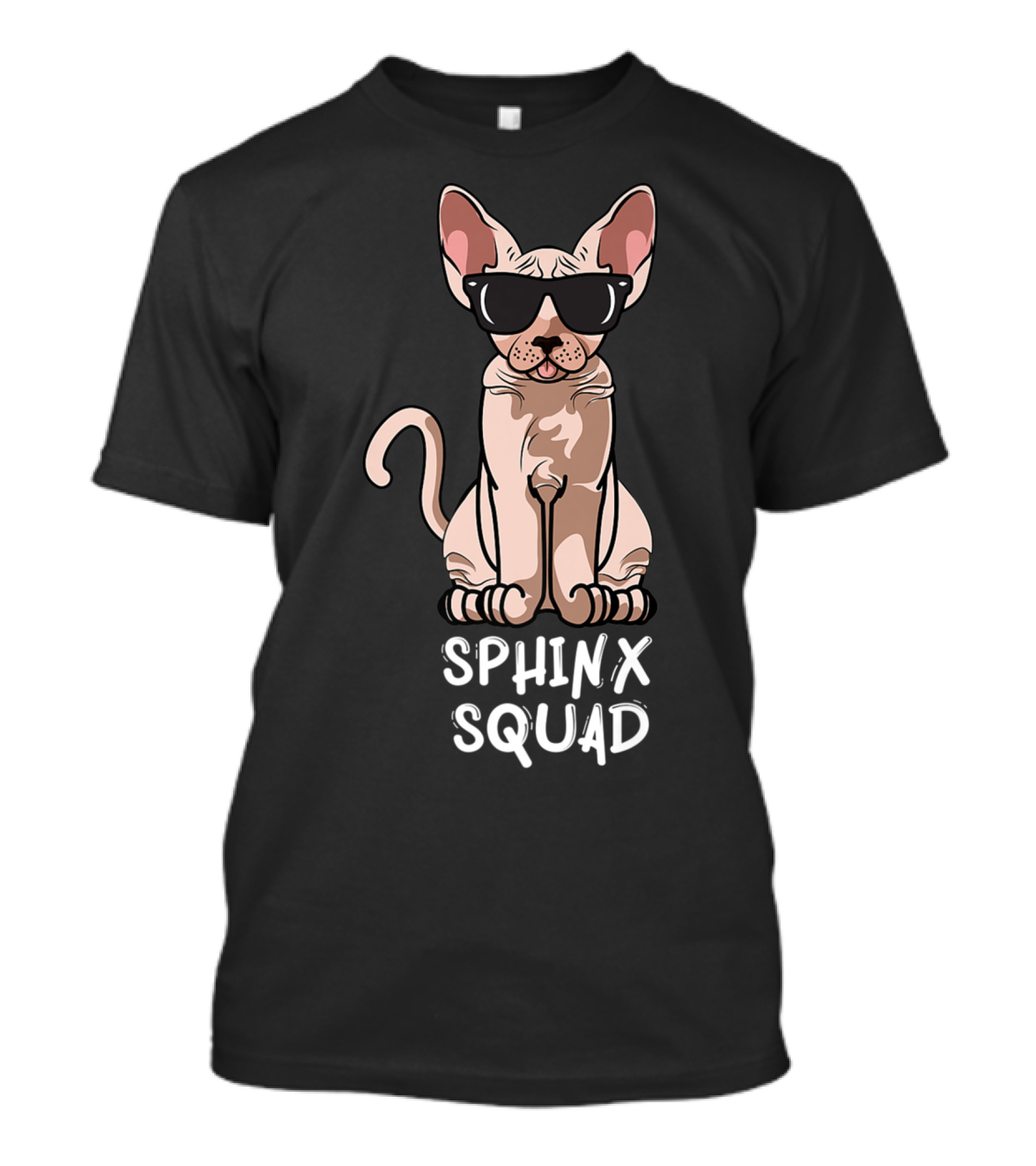 Sphynx Cat Lovers Cat Mom Sphinx Squad Holiday Greetings T-Shirt
