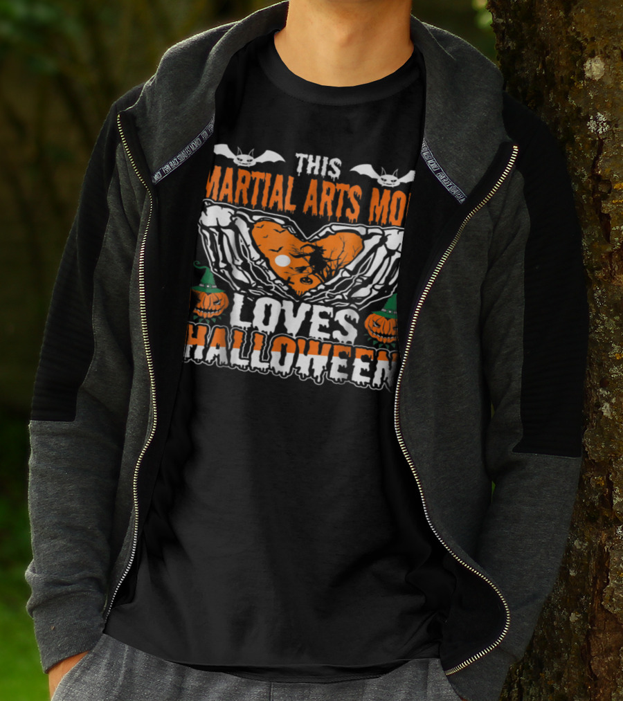 This Martial Arts Mom Loves Halloween T-Shirt