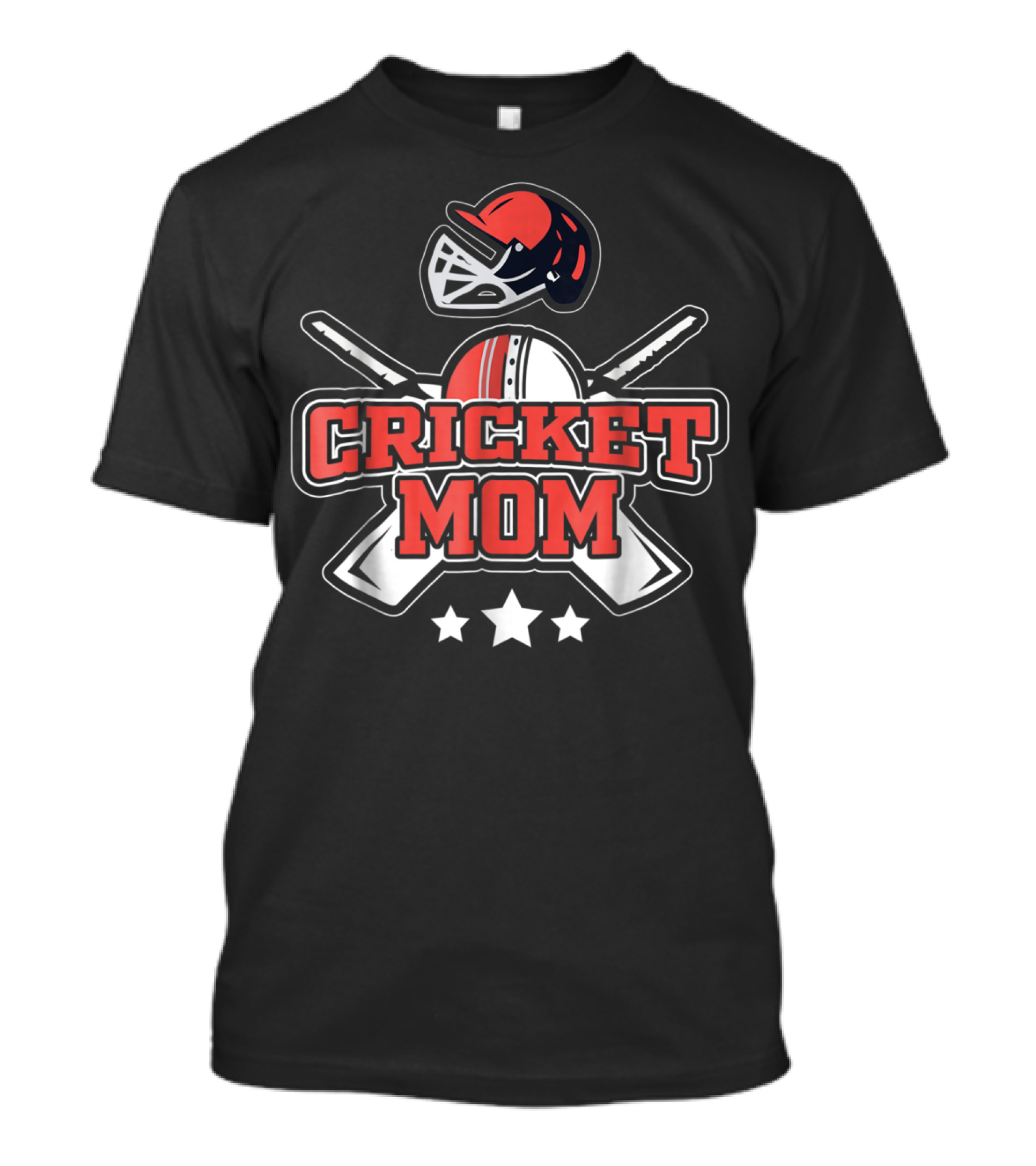 Cricket Mom Sports Bat Ball Team Field Helmet T-Shirt