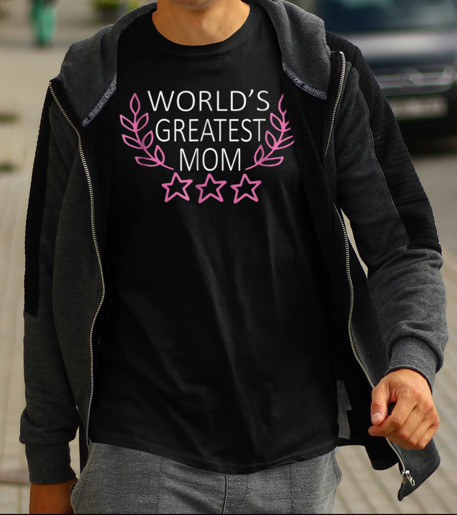World's Greatest Mom Laurel Stars T-Shirt