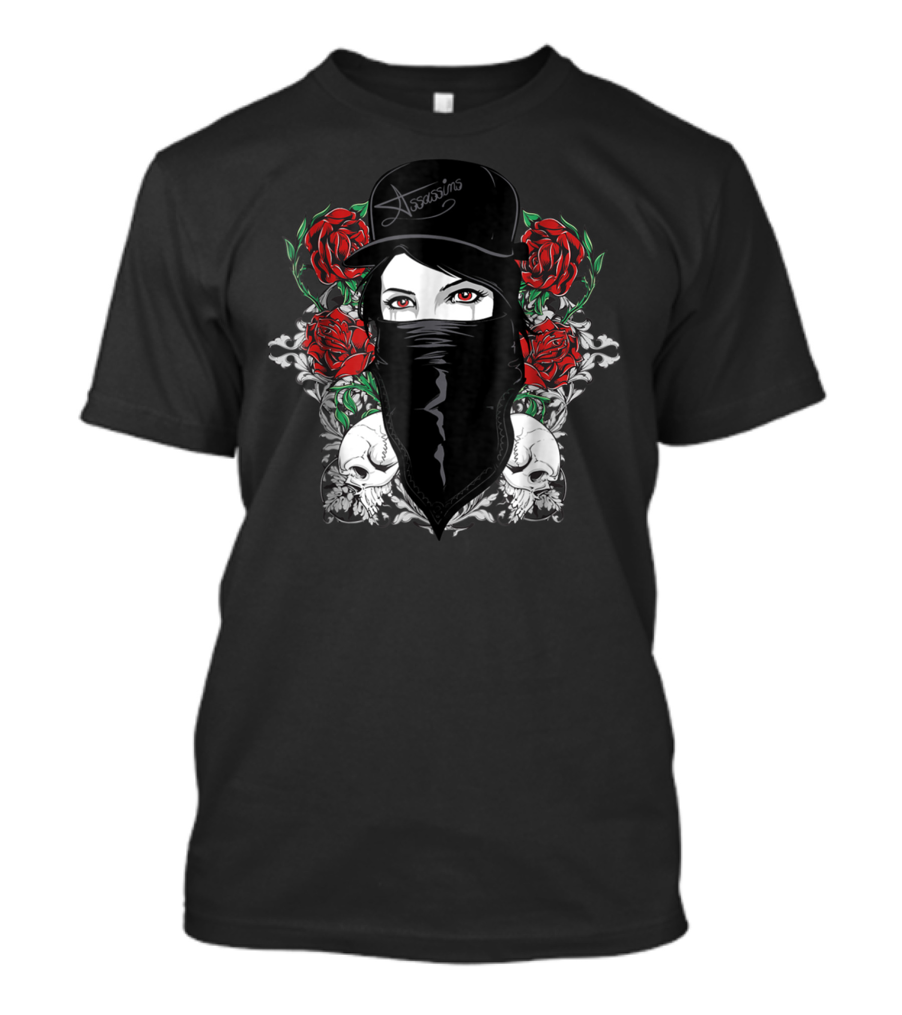 BadAss Assassins Roses And Skulls Cool Mom Awesome T-Shirt