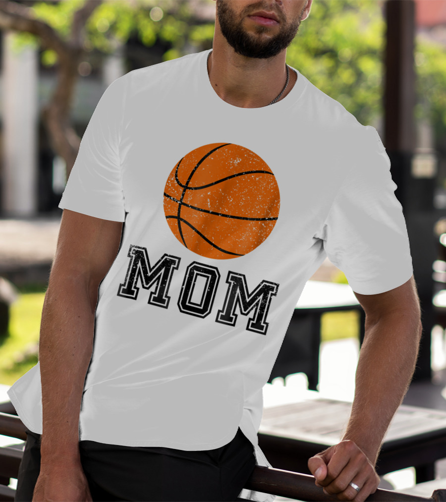 Basketball Mom Minimalist Ball MOM Mas88 T-Shirt