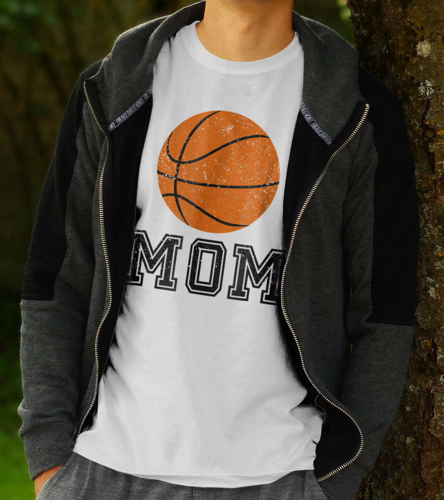 Basketball Mom Minimalist Ball MOM Mas88 T-Shirt