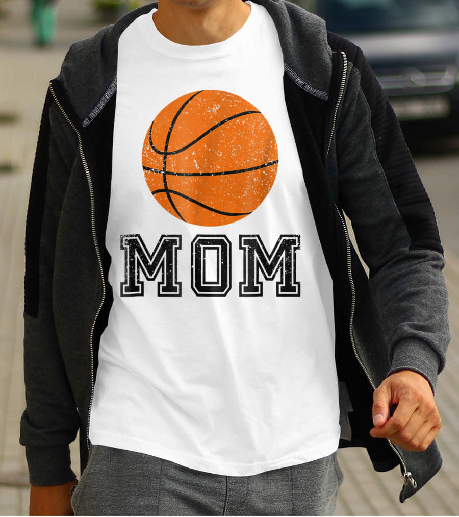 Basketball Mom Minimalist Ball MOM Mas88 T-Shirt