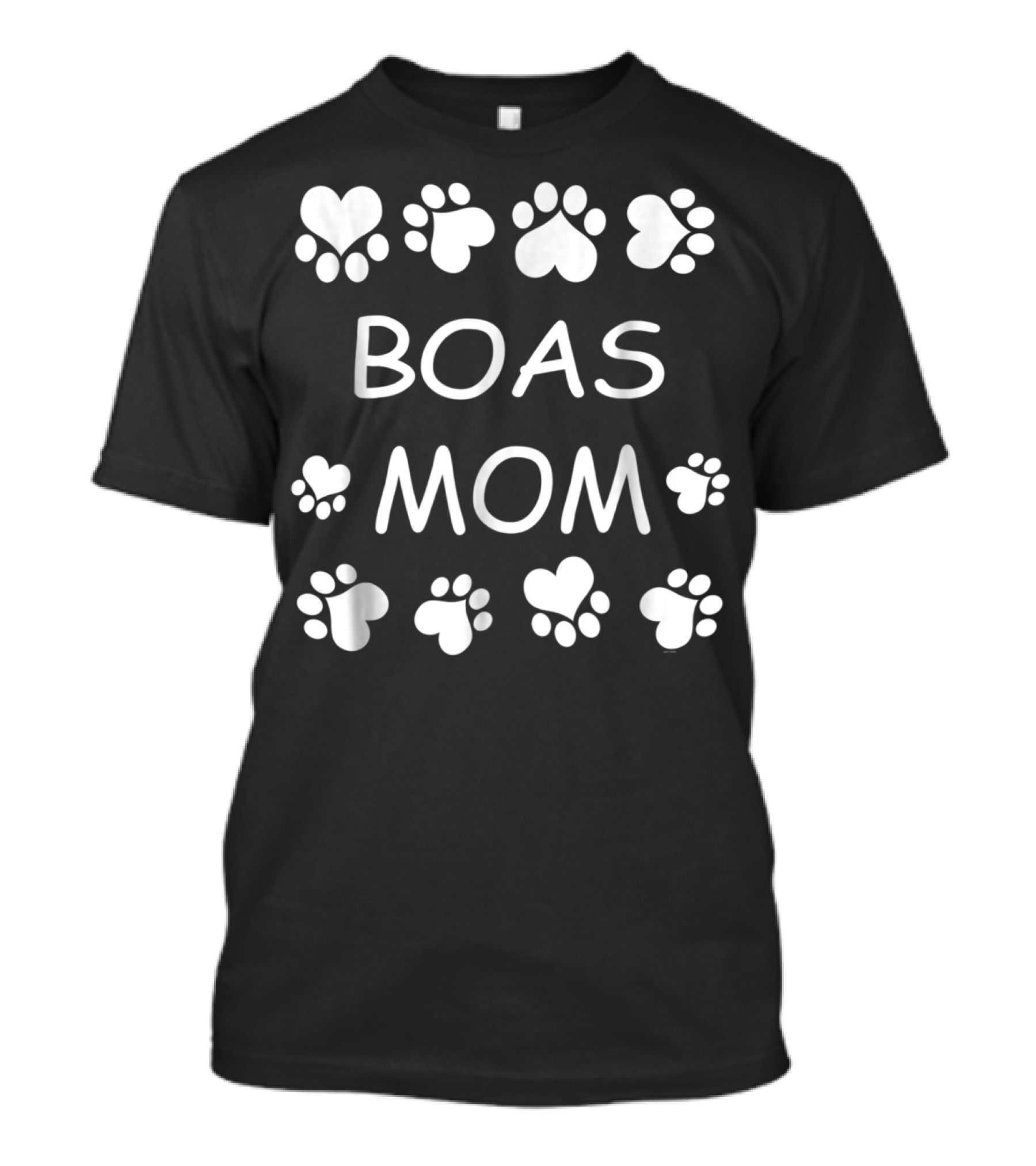 BOAS MOM Paw Heart Pattern Christmas Birthday T-Shirt