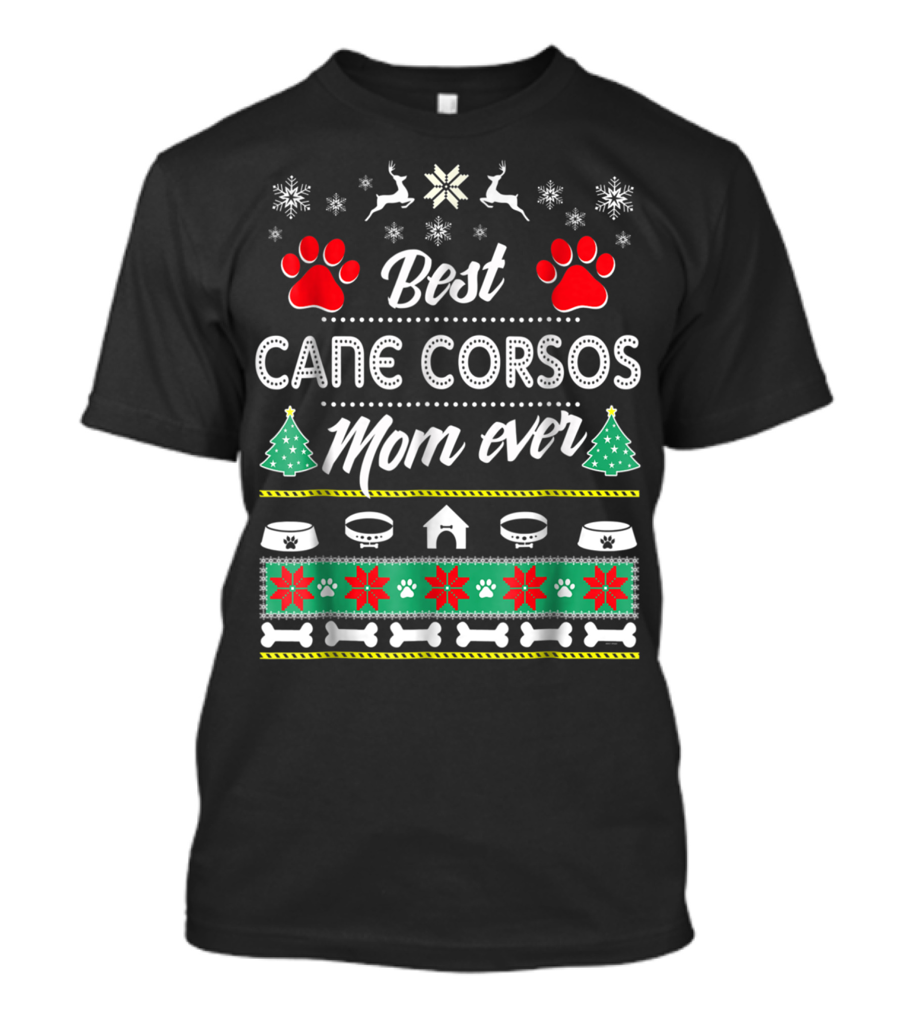 Best Cane Corsos Mom Ever Ugly Christmas 90s T-Shirt