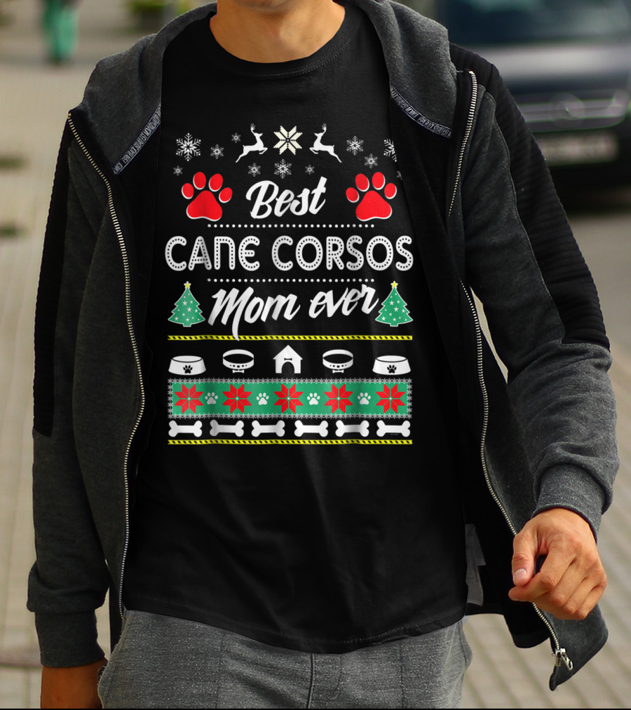 Best Cane Corsos Mom Ever Ugly Christmas 90s T-Shirt
