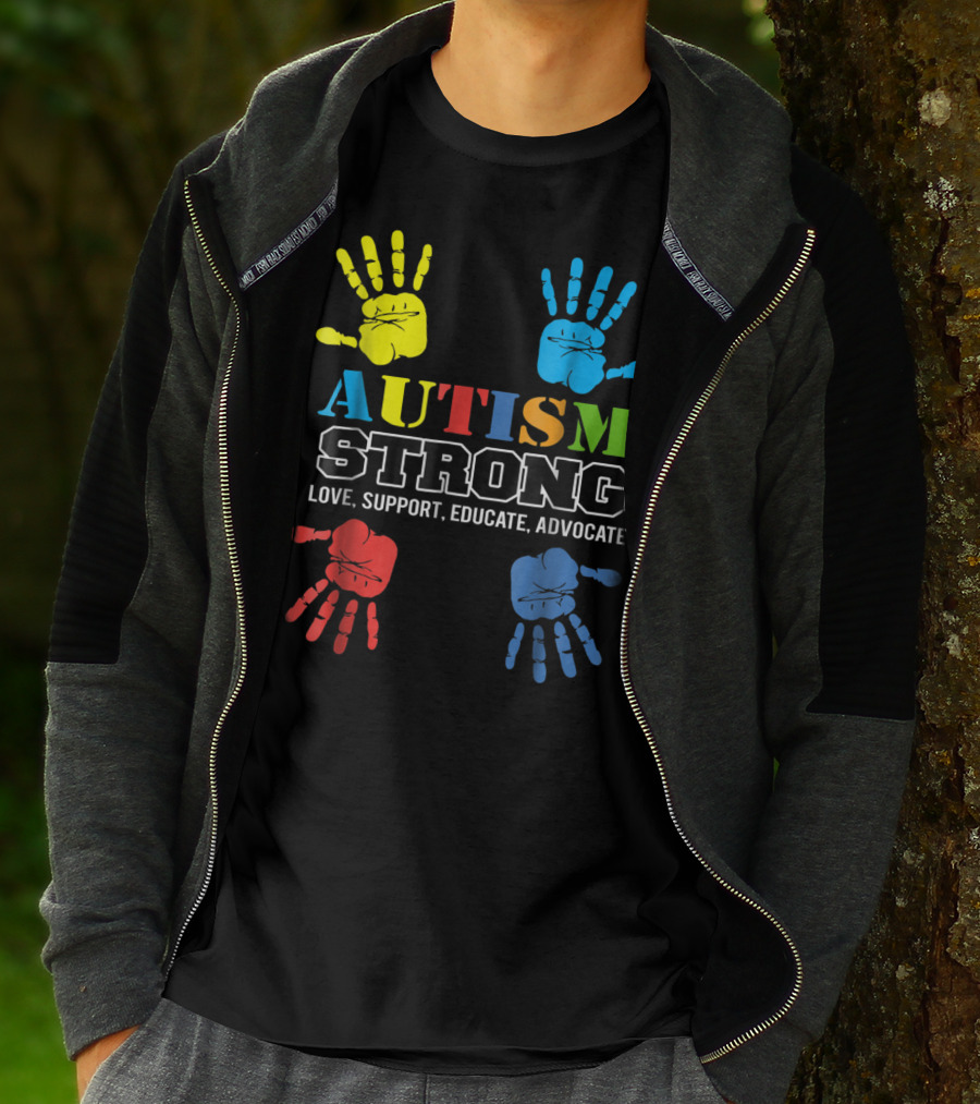 AUTISM STRONG Love Support Educate Advocate Kids59 T-Shirt