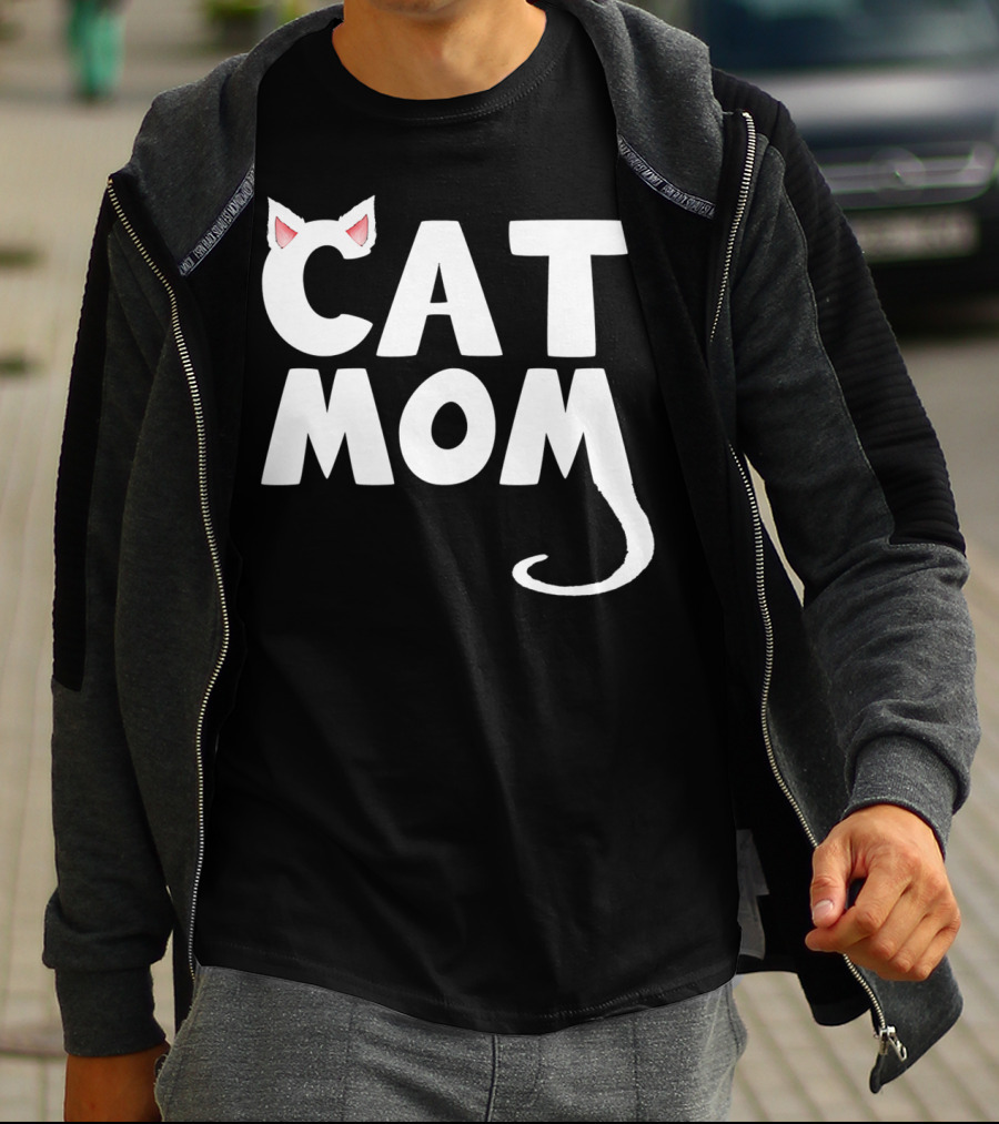 Cat Mom Fun Cat With Ears And Tail T-Shirt