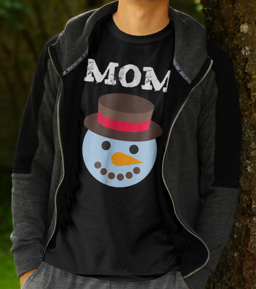 Mom Snowman Fun Family Christmas Matching PJ 30 T-Shirt