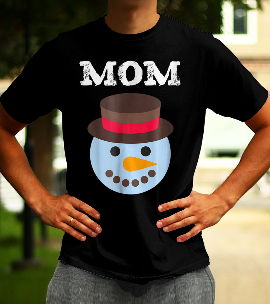 Mom Snowman Fun Family Christmas Matching PJ 30 T-Shirt