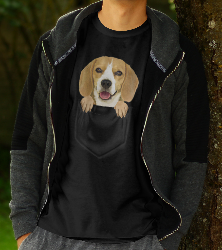 Beagle In Your Pocket Beagle Mom Loves87 T-Shirt