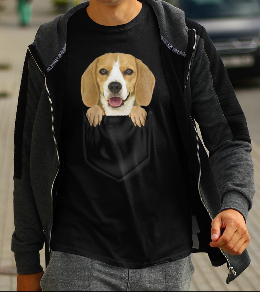 Beagle In Your Pocket Beagle Mom Loves87 T-Shirt