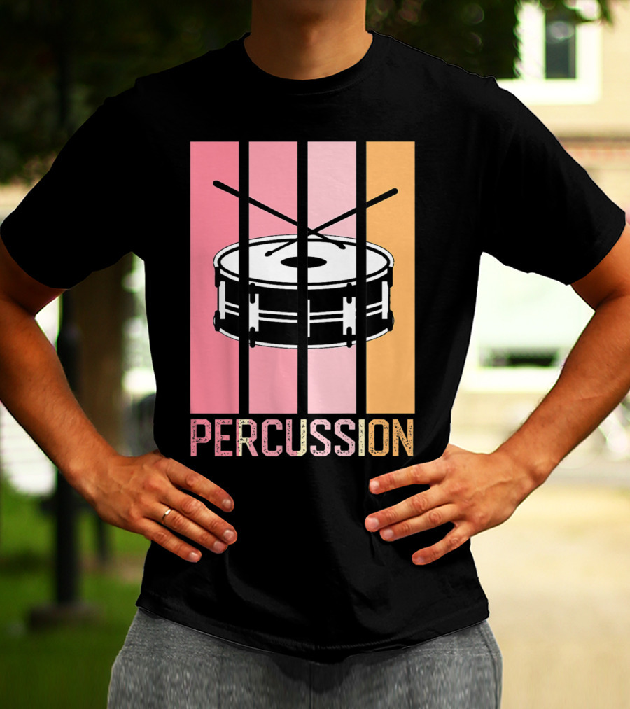 Percussion Drum Band Mom Marching Band School T-Shirt