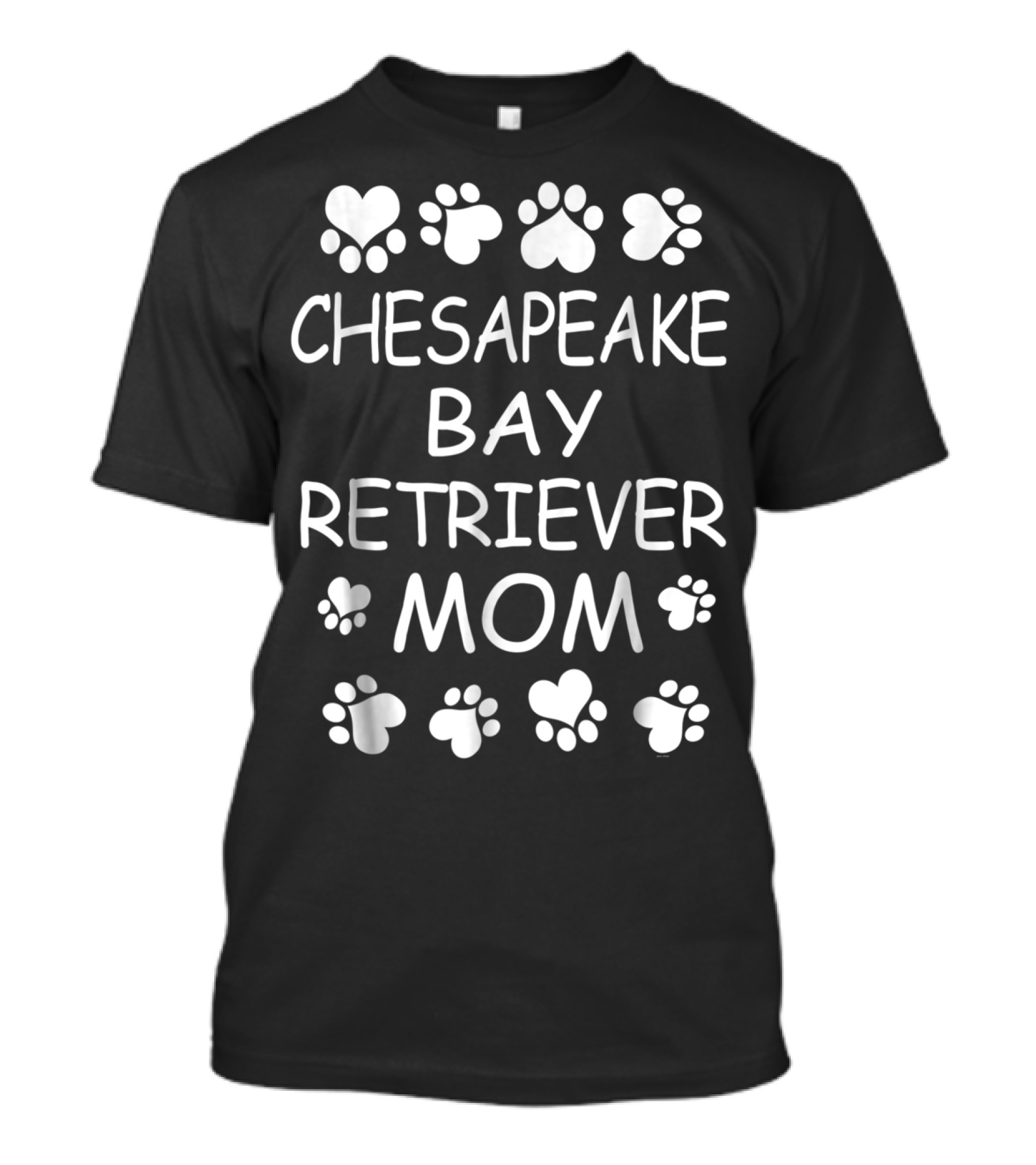 Chesapeake Bay Retriever Mom Paw Print Love T-Shirt