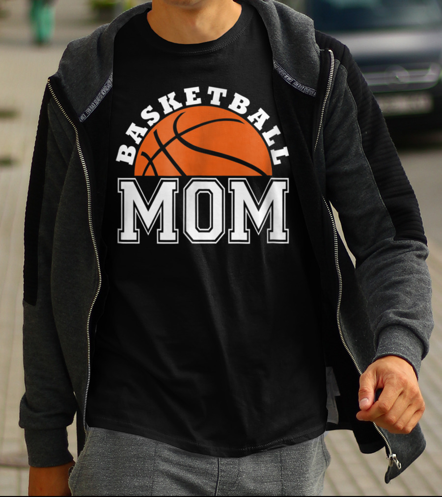 Basketball Mom Women83 Orange Ball Sports T-Shirt