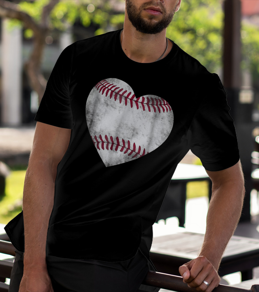 Baseball Heart Baseball And Family81 Vintage Stitching T-Shirt