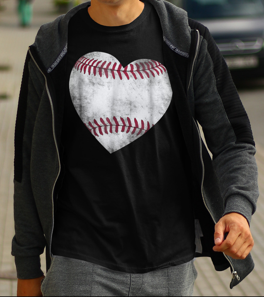 Baseball Heart Baseball And Family81 Vintage Stitching T-Shirt