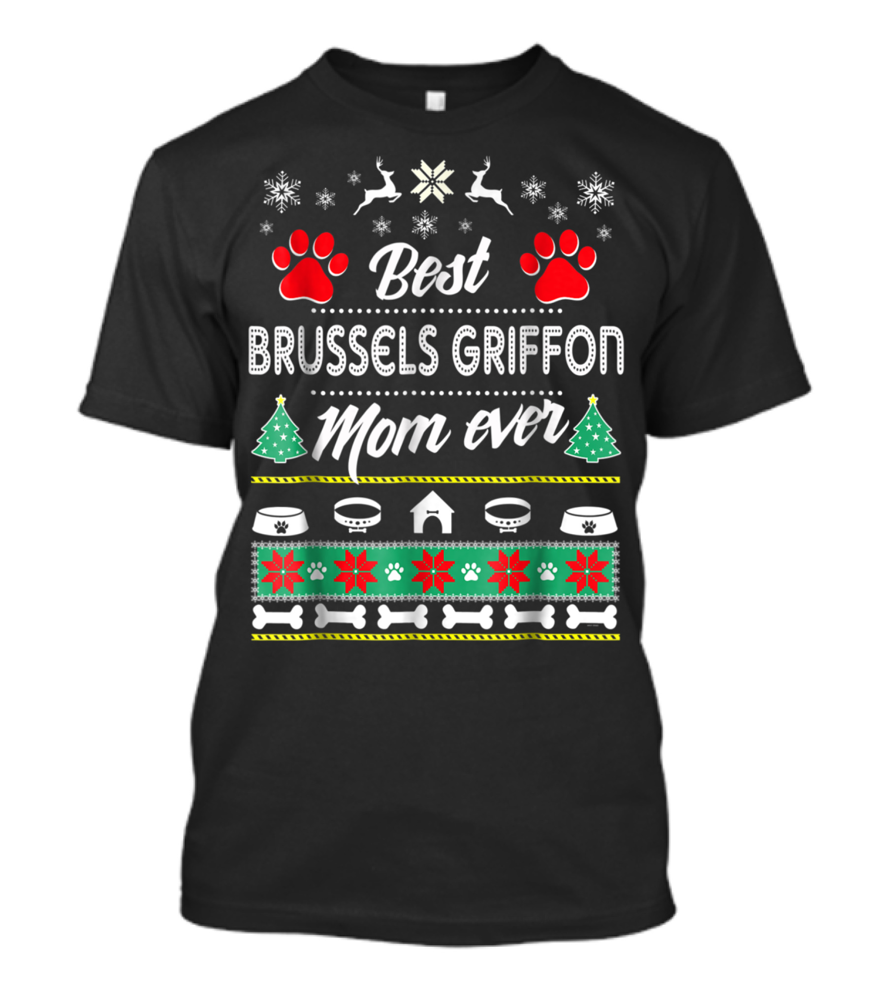 Best Brussels Griffon Mom Ever Christmas T-Shirt
