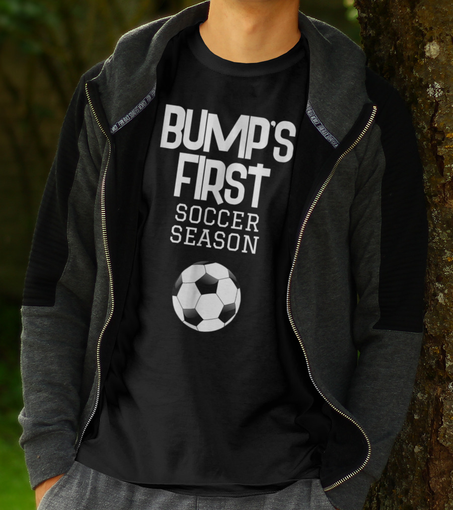 Bump's First Soccer Season New Expecting Mom To Be Soccer Ball T-Shirt