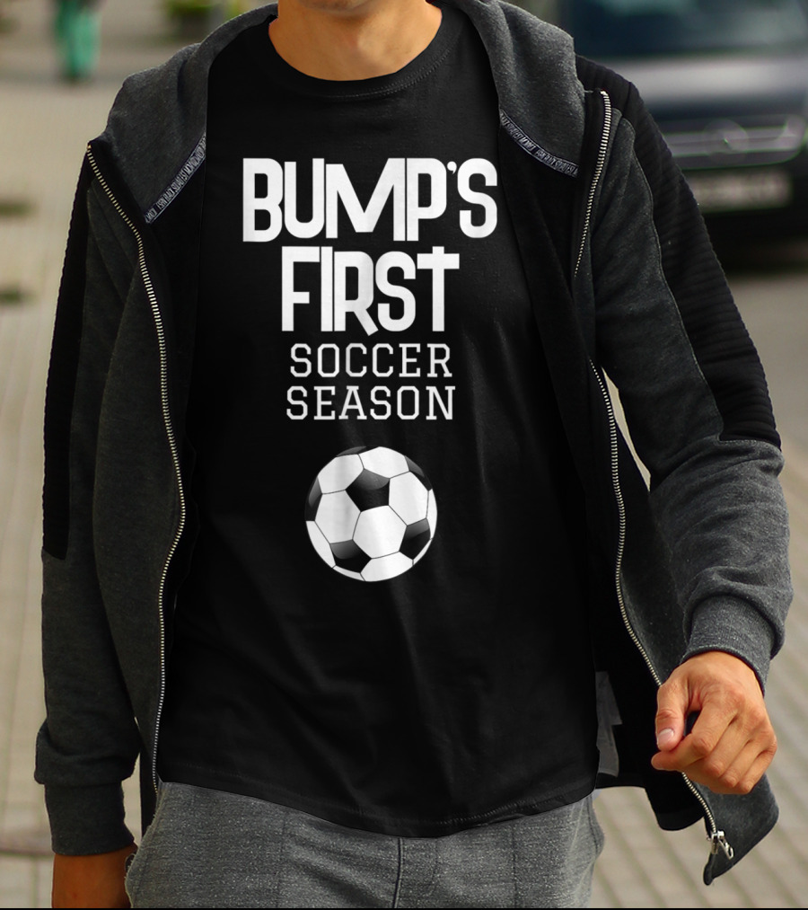 Bump's First Soccer Season New Expecting Mom To Be Soccer Ball T-Shirt
