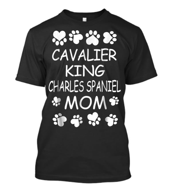 Cavalier King Charles Spaniel Mom With Paw And Heart T-Shirt