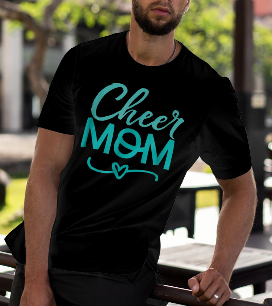Cheer Mom Heart Symbol For All Moms Around The World T-Shirt