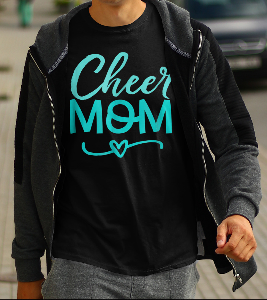 Cheer Mom Heart Symbol For All Moms Around The World T-Shirt