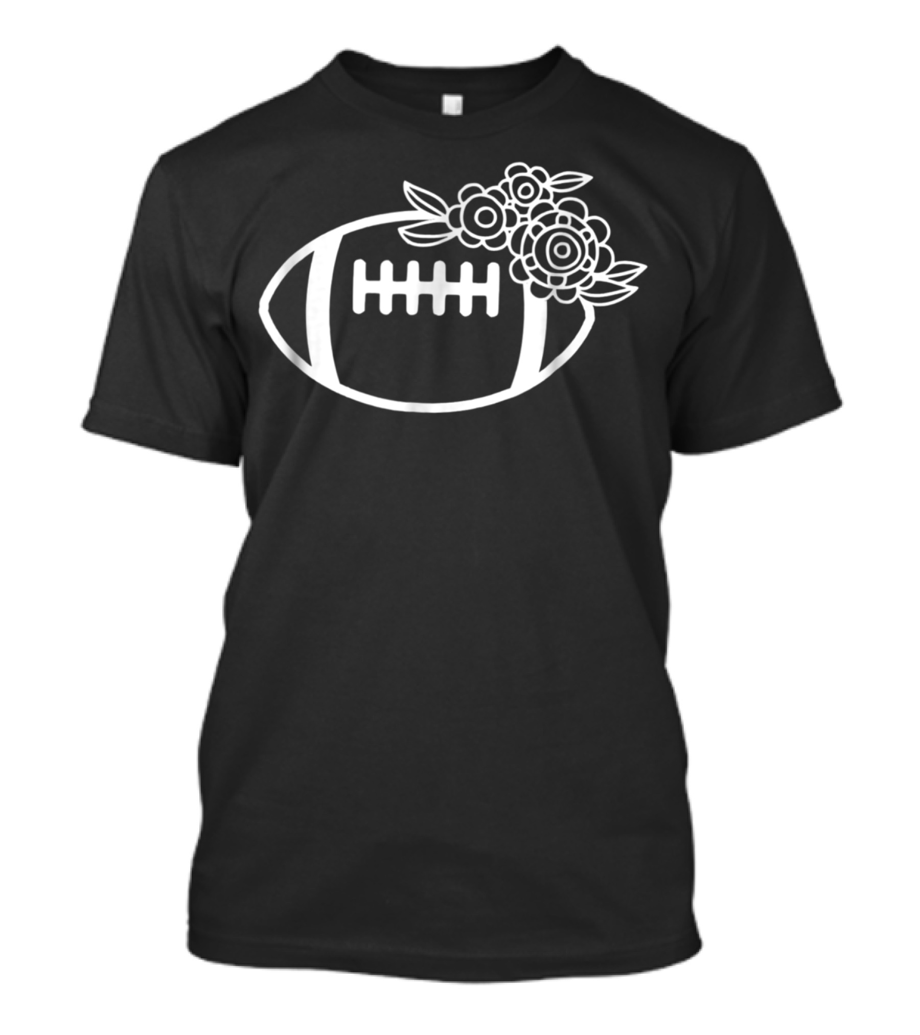 Fall Floral Football With Flowers T-Shirt