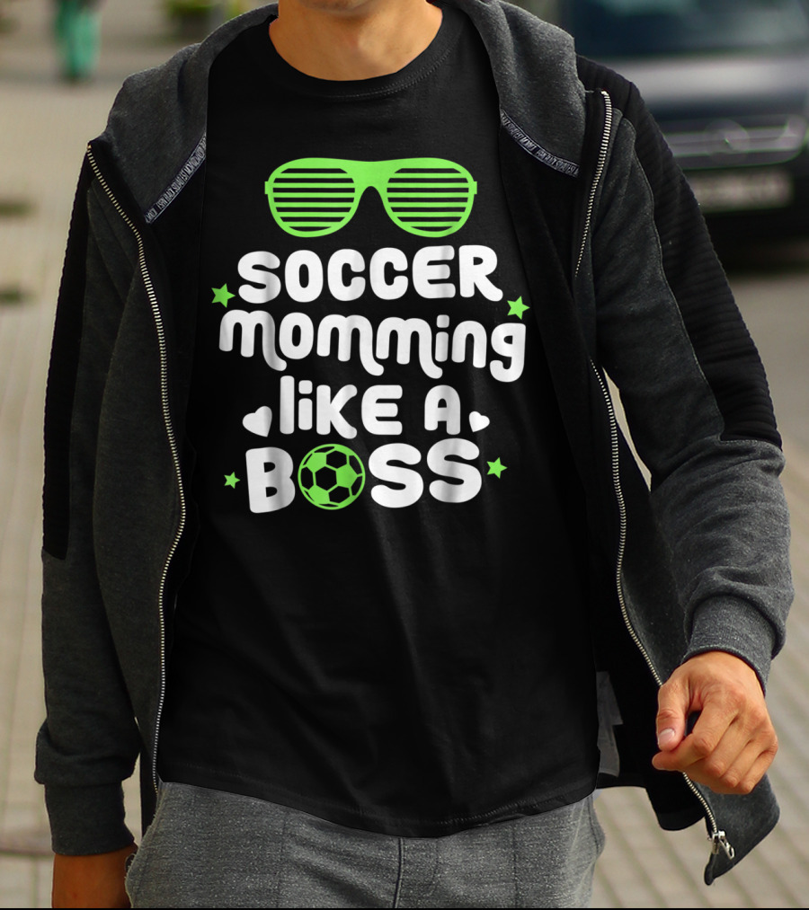 Soccer Momming Like A Boss Funny Cute Futbol Moms T-Shirt
