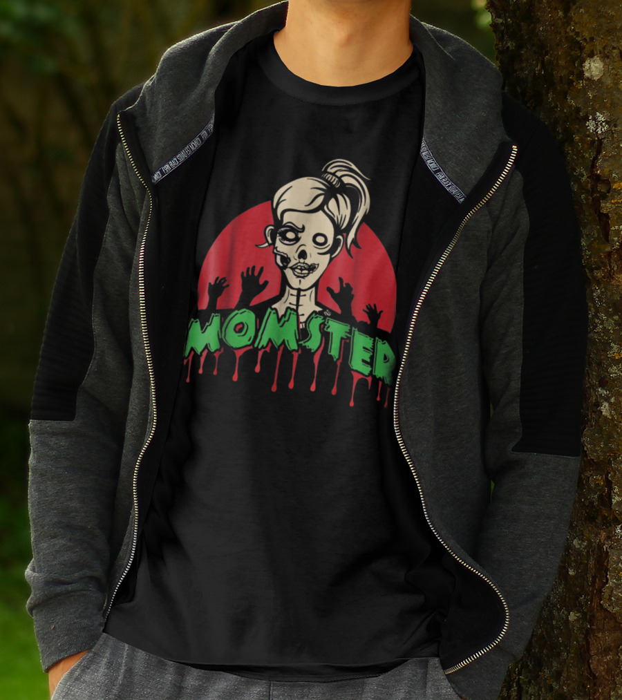 Momster Zombie Funny Parents Halloween Costume T-Shirt