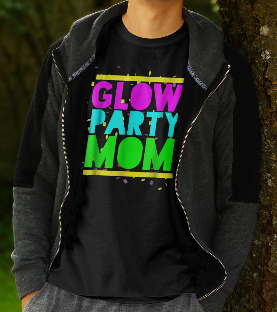 Glow Party Mom23 Celebration Neon Confetti T-Shirt