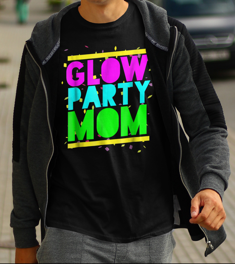 Glow Party Mom23 Celebration Neon Confetti T-Shirt