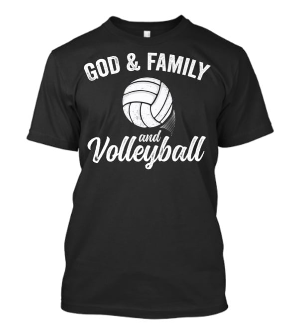 God Family Volleyball Team Player Game Day Mom Dad28 T-Shirt