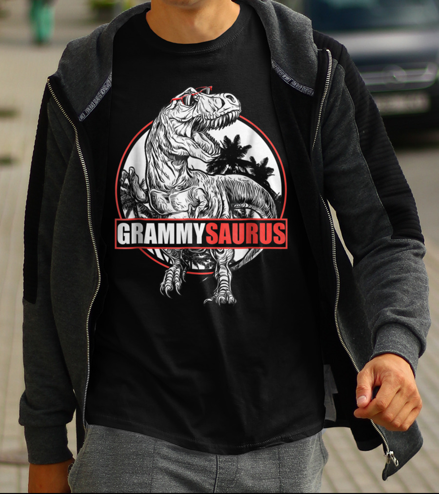 GrammySaurus Dinosaur Grammy Saurus Jurassic T-Rex Glasses T-Shirt