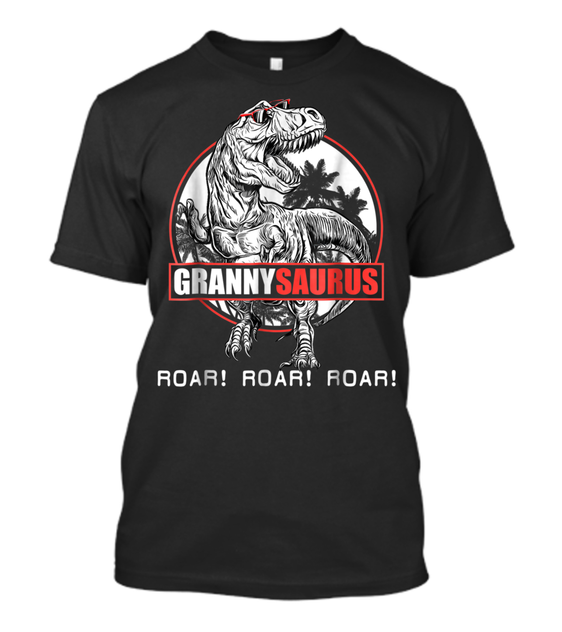 Grannysaurus Roar Roar Roar Dinosaur Grandma Fun T-Shirt