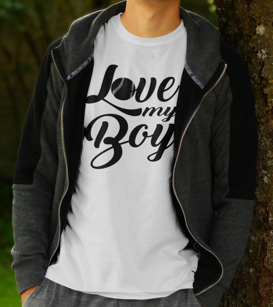 Love My Boy Baseball T-Shirt