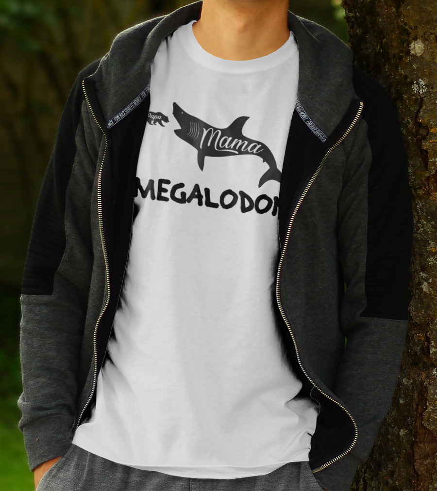 Mama Megalodon Funny Papa Bear MotherMom64 T-Shirt