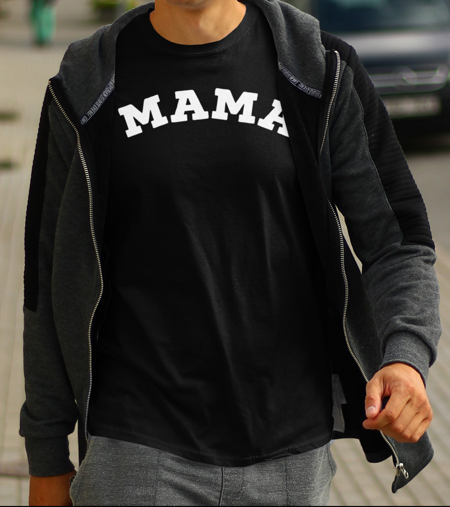 Mama - Bold White Varsity T-Shirt