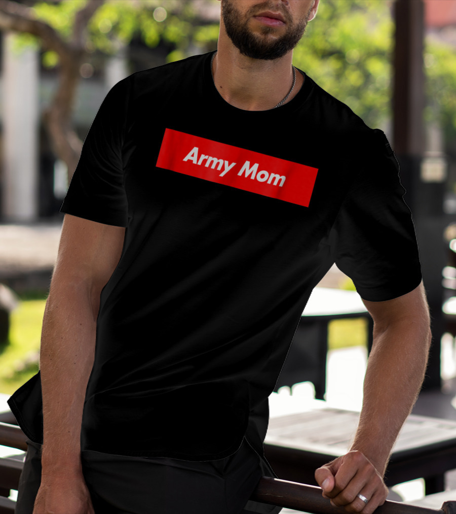 Army Mom Red Box T-Shirt