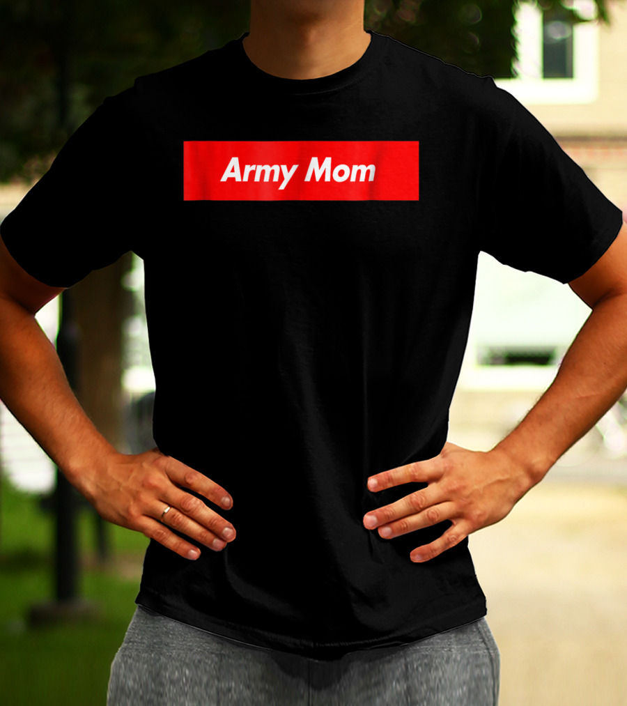 Army Mom Red Box T-Shirt