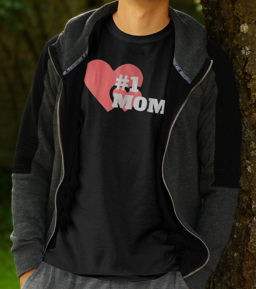 1 Mom Heart Design The Best Mother 16 T-Shirt
