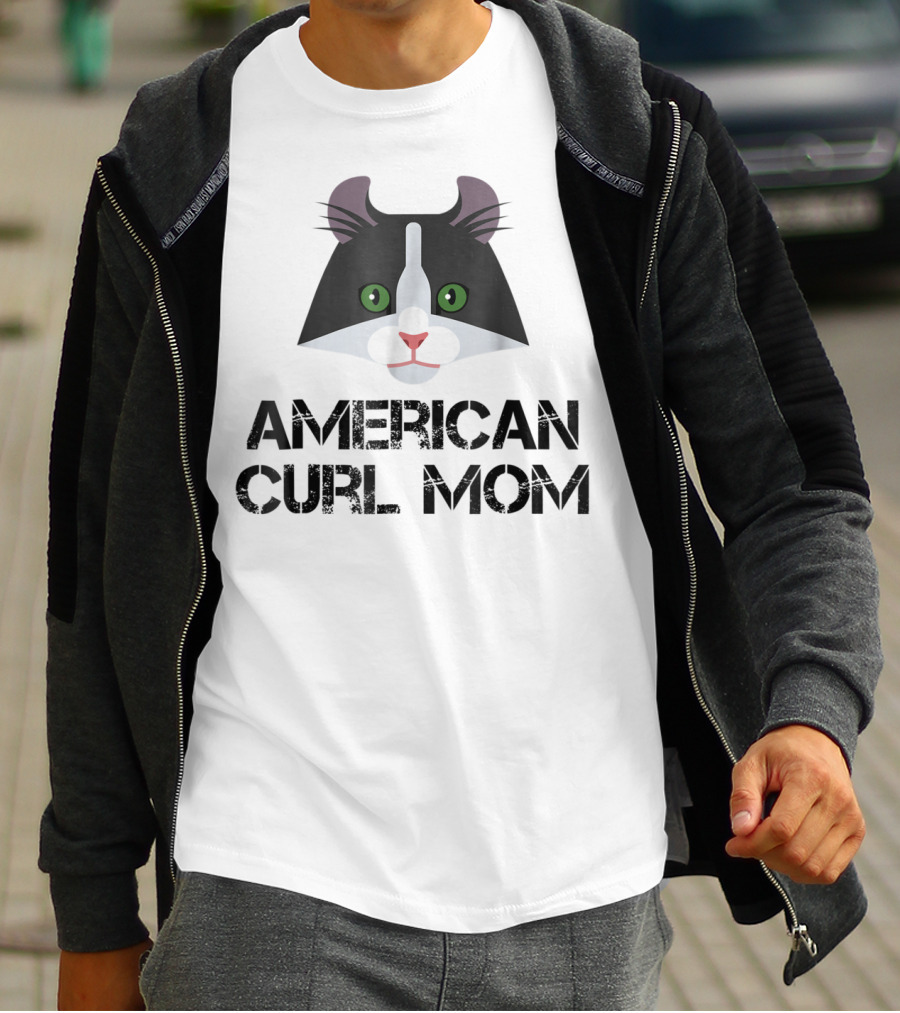 American Curl Mom Cat Lover T-Shirt