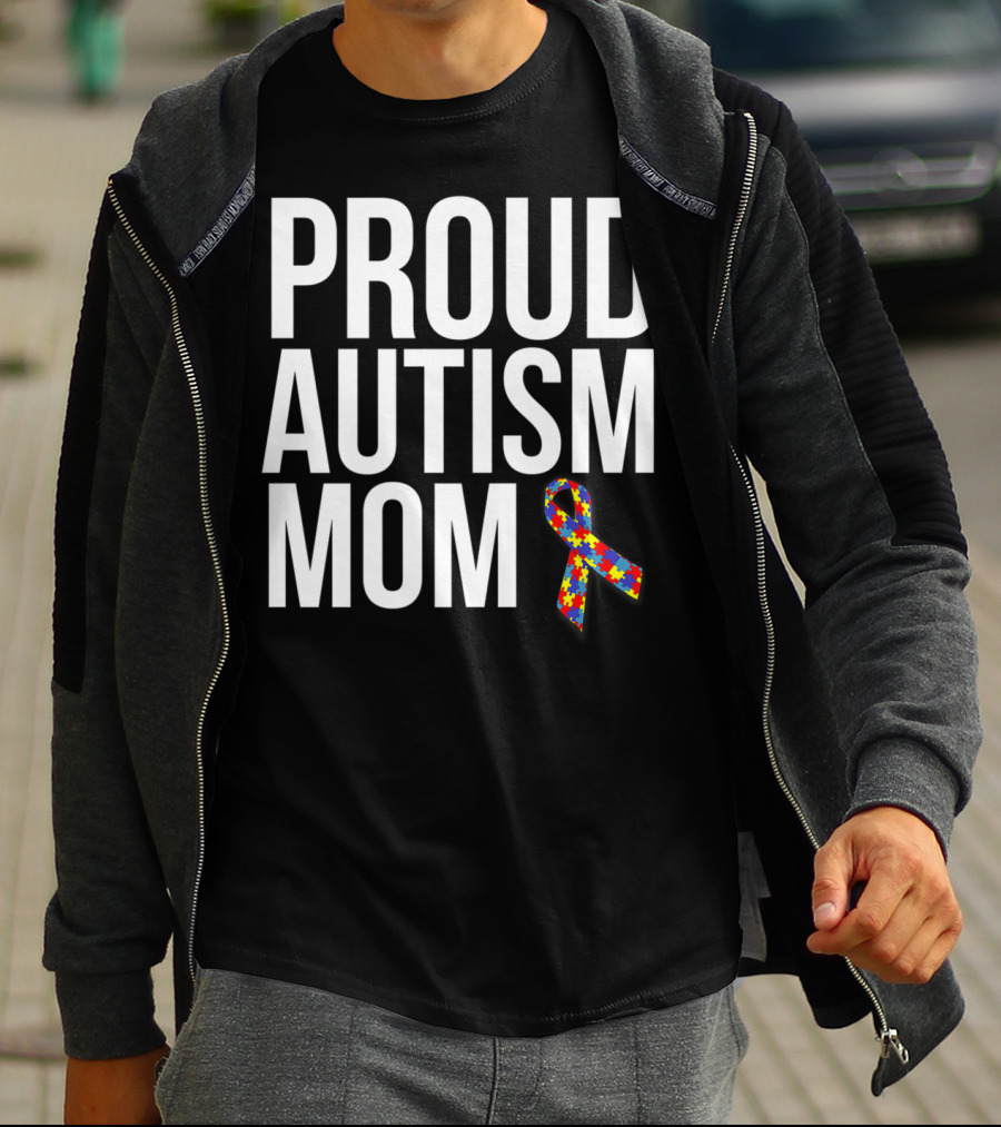 Proud Autism Mom Puzzle T-Shirt